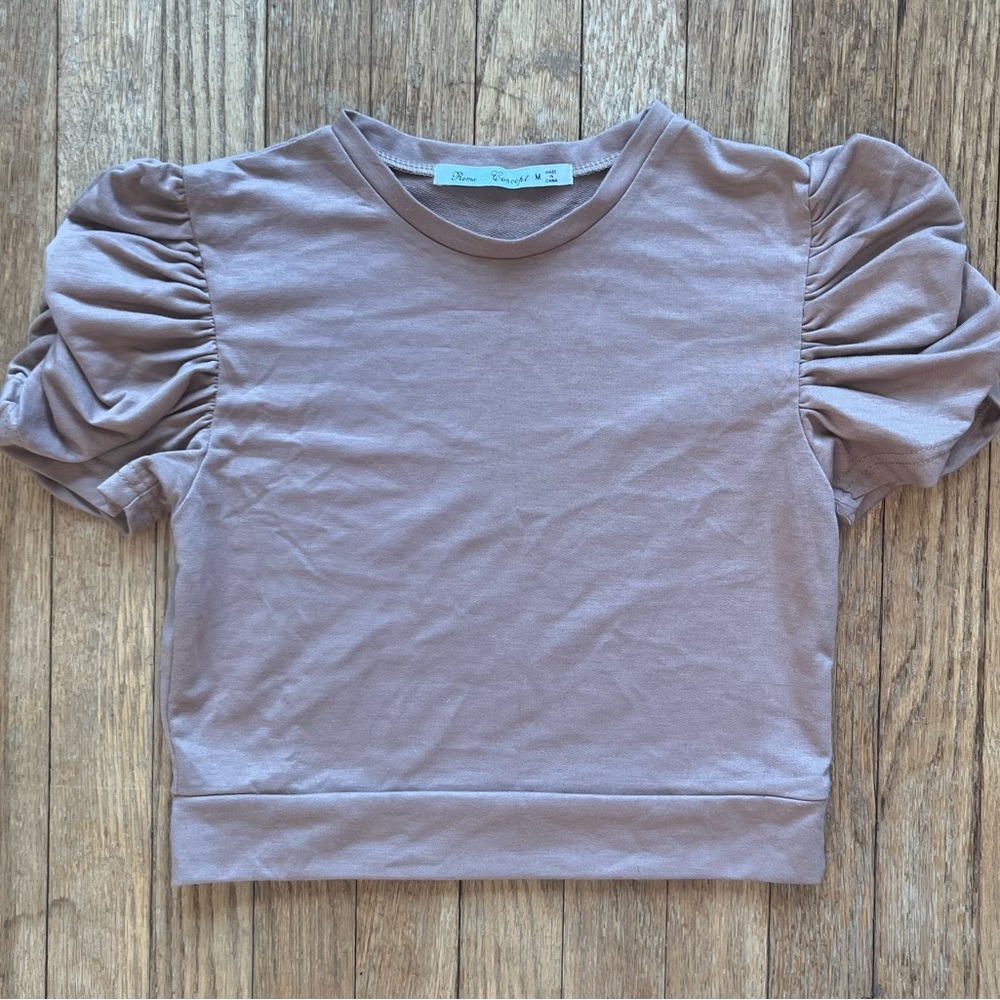 Roma Concept Brown Crop Top Size Medium